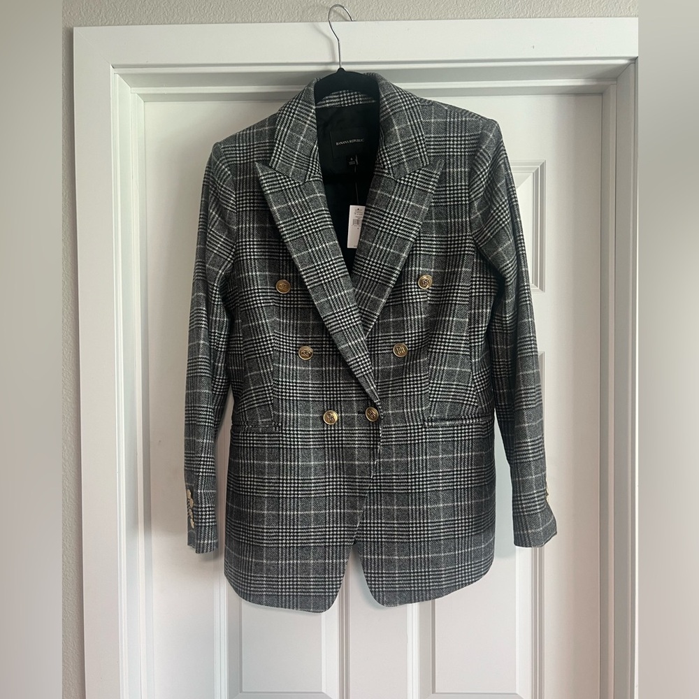 Banana Republic Plaid Blazer